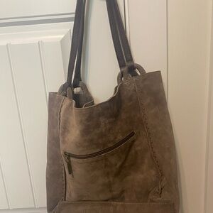 THE SAK Brown Leather Tote Bag